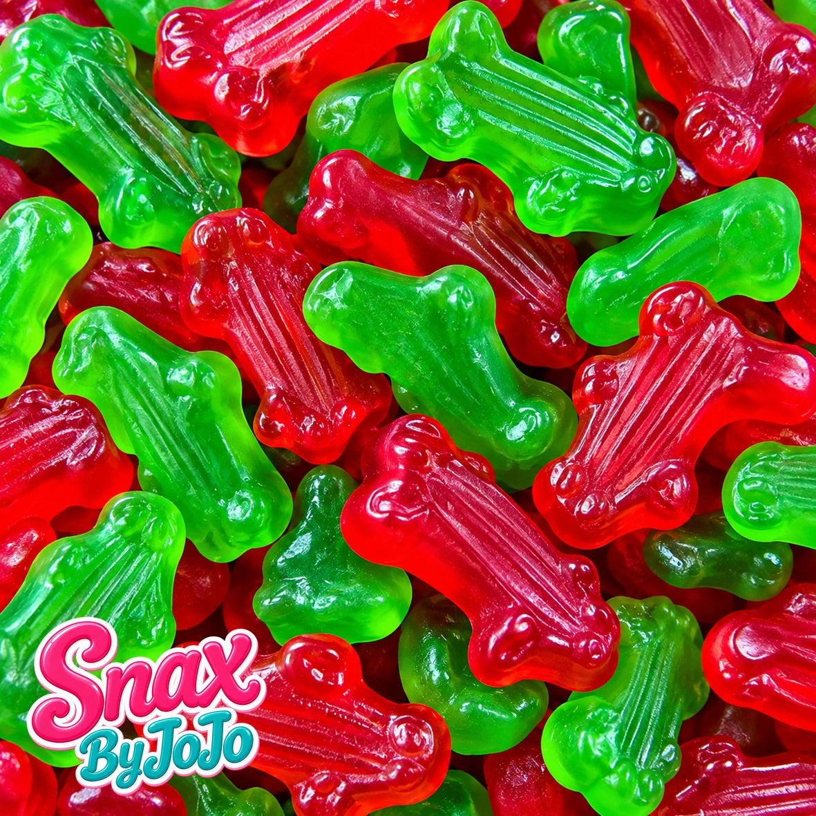 Lollie Image Red & Green Frogs