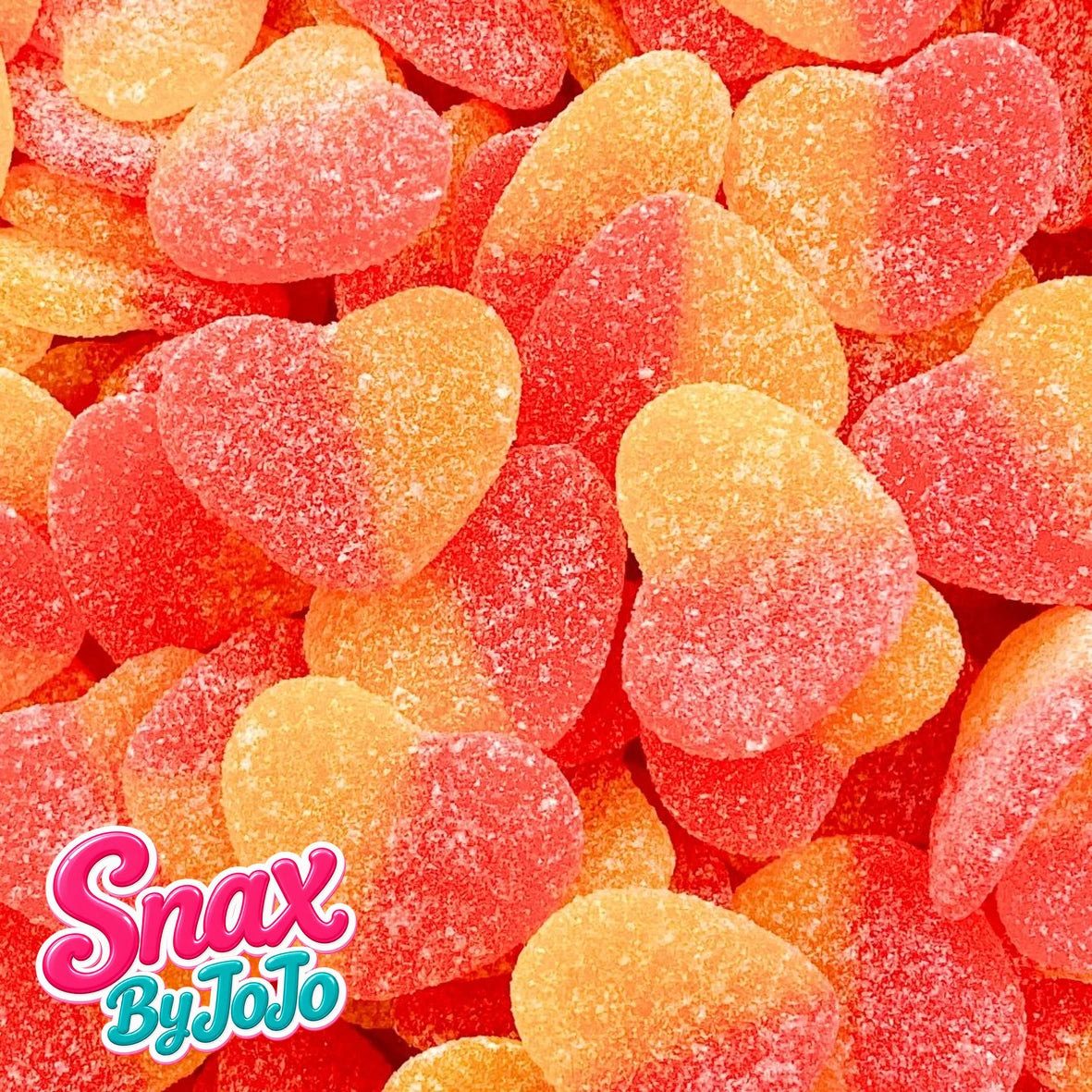 Lollie Image Sour Peach Hearts